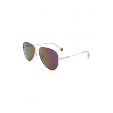 Ochelari de soare aviator unisex cu lentile polarizate - Bej deschis