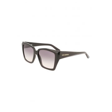 Ochelari de soare cat-eye cu lentile in degrade - Negru/Gri inchis