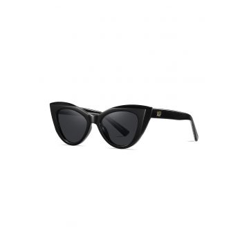 Ochelari de soare cat-eye cu lentile polarizate - Negru