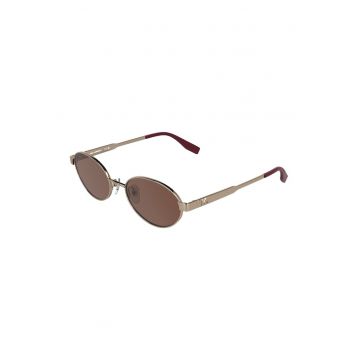 Ochelari de soare rotunzi cu rama metalica - Auriu