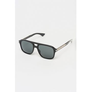 Ochelari de soare aviator cu model unisex - Negru