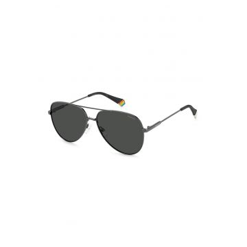 Ochelari de soare aviator unisex cu lentile polarizate - Gri inchis