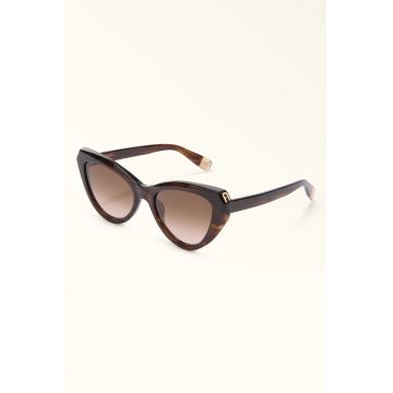 Ochelari de soare cat-eye cu lentile degrade - Auriu/Maro