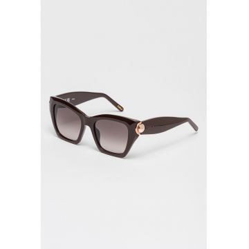 Ochelari de soare cat-eye cu lentile in degrade - Violet pruna