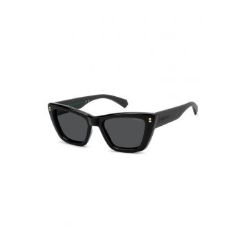 Ochelari de soare cat-eye cu lentile polarizate - Auriu/Negru
