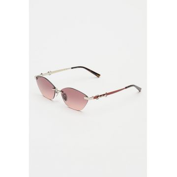 Ochelari de soare cat-eye - Rosu/Argintiu