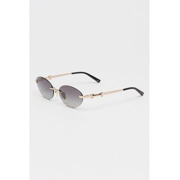 Ochelari de soare cu lentile ovale - Auriu