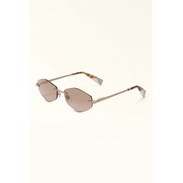 Ochelari de soare hexagonali cu lentile uni - Auriu