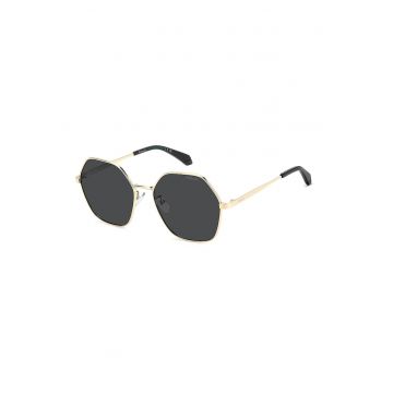 Ochelari de soare hexagonali polarizati - Auriu/Negru