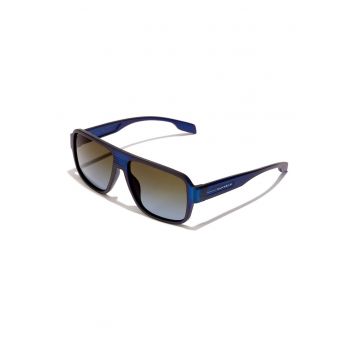 Ochelari de soare patati unisex - Negru/Albastru indigo