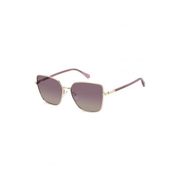 Ochelari de soare patrati - Auriu/Roz