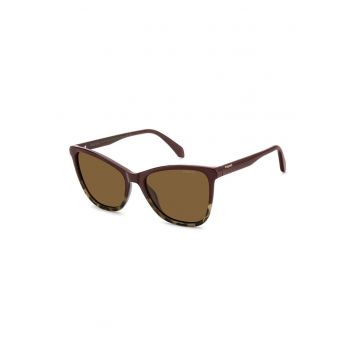 Ochelari de soare patrati polarizati - Maro cognac