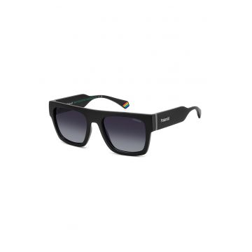 Ochelari de soare patrati unisex cu lentile polarizate - Negru