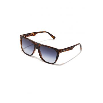 Ochelari de soare patrati unisex - Negru/Maro