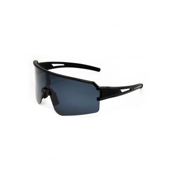 Ochelari de soare unisex cu lentile-oglinda Sunspot - Negru