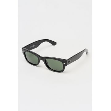 Ochelari de soare unisex cu lentile patrate - Negru