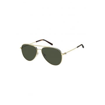 Ochelari de soare aviator - Auriu/Maro