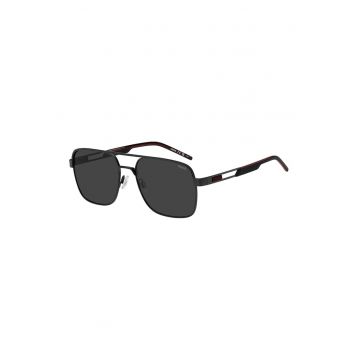 Ochelari de soare aviator cu aplicatie logo discreta - Rosu/Negru