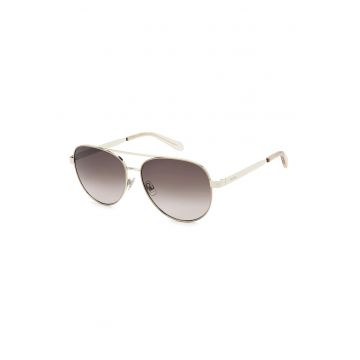 Ochelari de soare aviator cu lentile in degrade - Auriu/Maro