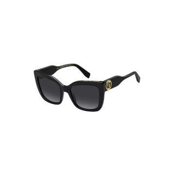 Ochelari de soare cat-eye cu lentile in degrade - Auriu/Negru