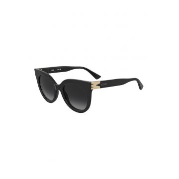 Ochelari de soare cat-eye cu lentile in degrade - Auriu/Negru