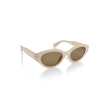 Ochelari de soare cat-eye cu lentile polarizate Iconic - Bej