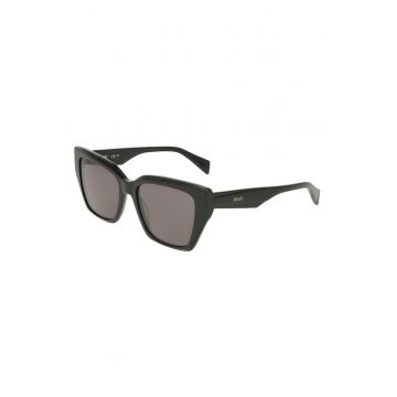 Ochelari de soare cat-eye cu logo - Negru