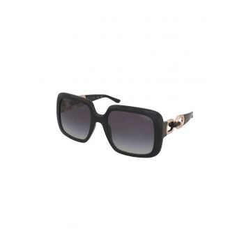 Ochelari de soare dama  model GU00161 01B - forma supradimensionata - culoare neagra - lentile gri cu efect de tranzitie