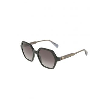 Ochelari de soare hexagonali cu lentile in degrade - Negru/Grej