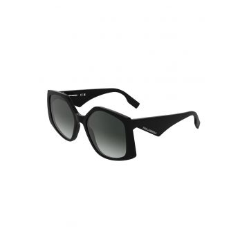 Ochelari de soare hexagonali cu lentile in degrade - Negru
