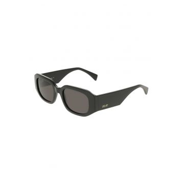 Ochelari de soare hexagonali cu lentile uni - Negru