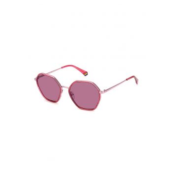 Ochelari de soare hexagonali polarizati - 65448 - Roz