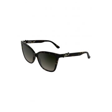 Ochelari de soare patrati cu lentile in degrade - Negru/Galben