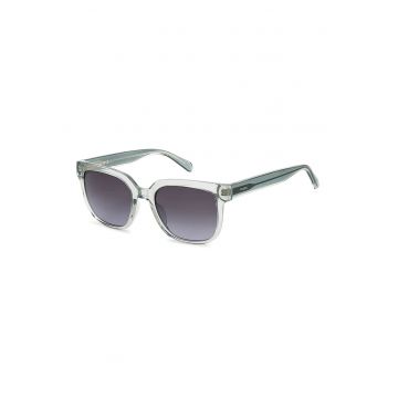 Ochelari de soare patrati cu lentile in degrade - Verde/Transparent