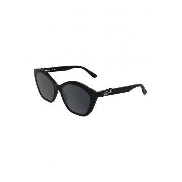 Ochelari de soare rotunzi cu lentile in degrade - Negru