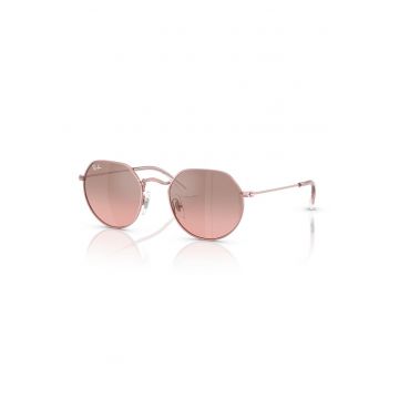 Ochelari de soare rotunzi cu rama metalica Jack - Auriu rose