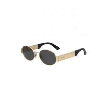 Ochelari de soare rotunzi unisex cu lentile uni - Auriu