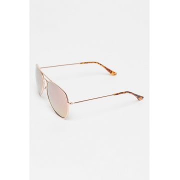 Ochelari de soare unisex cu lentile polarizate - 35987 - Auriu rose