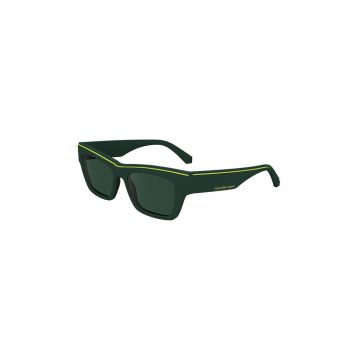 Ochelari de soare unisex dreptunghiulari - inchis - Verde inchis