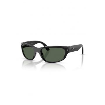 Ochelari de soare unisex dreptunghiulari - Negru