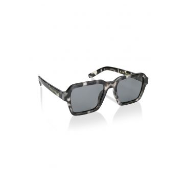 Ochelari de soare unisex dreptunghiulari polarizati - Negru/Gri
