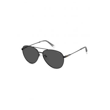 Ochelari de soare aviator - unisex cu lentile polarizate - Negru/Gri antracit