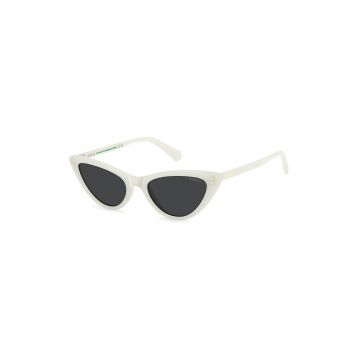 Ochelari de soare cat-eye - Alb murdar