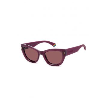 Ochelari de soare cat-eye cu lentile polarizate - Rosu stins