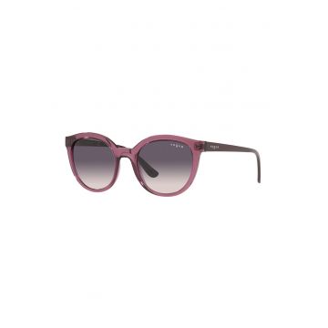 Ochelari de soare cat-eye - Maro inchis/Violet tyrian