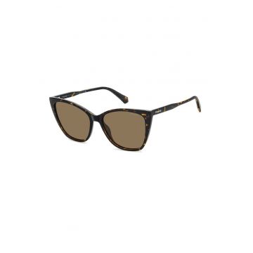 Ochelari de soare cat-eye - Negru/Caramel
