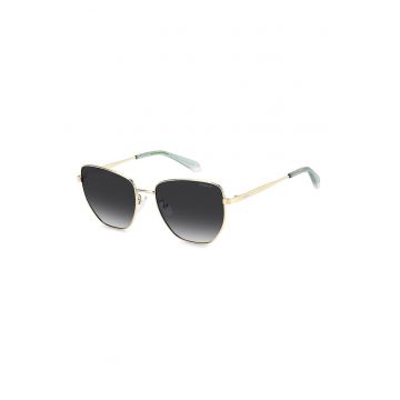 Ochelari de soare cat-eye polarizati - Auriu/Verde deschis
