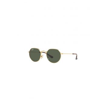 Ochelari de soare rotunzi cu rama metalica Jack - Auriu/Maro