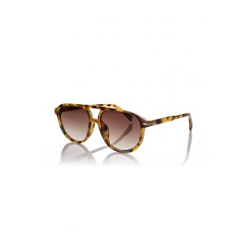 Ochelari de soare aviator cu lentile degrade - Bej/Maro pamantiu