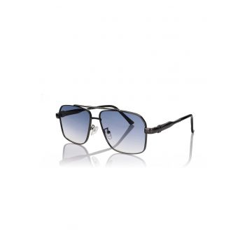 Ochelari de soare aviator cu model unisex - Negru